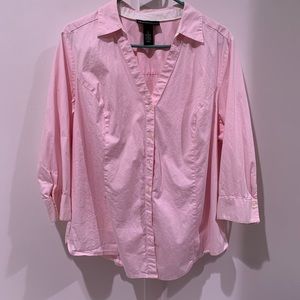 Pink cotton Lane Bryant blouse 2X